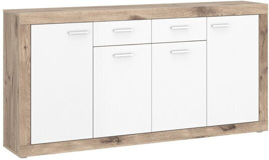 Μπουφές Nolciri 103 Ξύλινος με Συρτάρια Λευκός 174x39x90cm