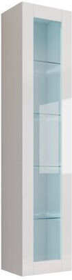 Venenou 129 Hanging Living Room Display Cabinet Made of Wood with Windowed and Lighting 40x30x180cm