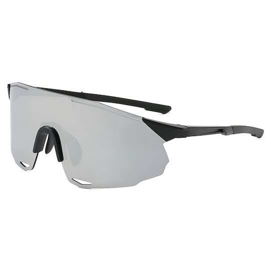 Techsuit Cycling Glasses with Black Frame and Multicoloured Lenses
