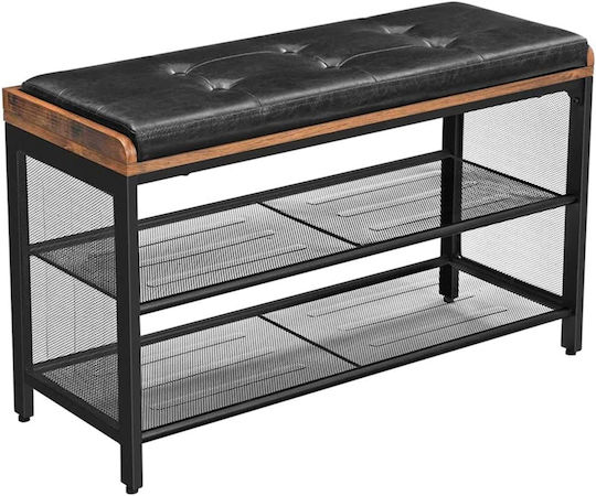 Metal Shoe Organizer With 2 Black Shelves 80x30x48cm LBS75X Metal Shoe Organizer With 2 Black Shelves 80x30x48cm LBS75X
