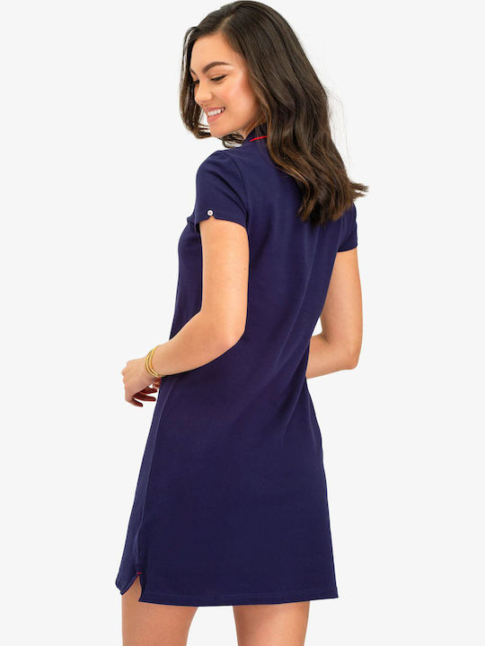 Summer Mini T-Shirt Dress Navy Blue