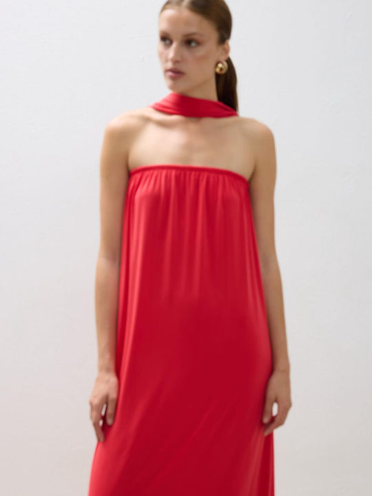 Sommer Maxi Kleid Rot