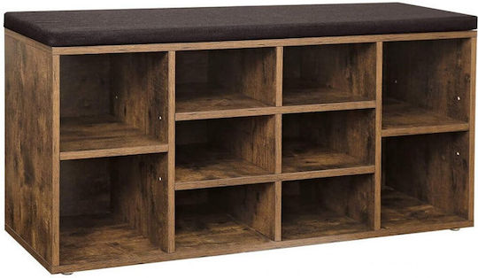 Ξύλινη με 10 Ράφια Σκούρο Καφέ 104x30x48cm LHS010X01 Ξύλινη με 10 Ράφια Σκούρο Καφέ 104x30x48cm LHS010X01