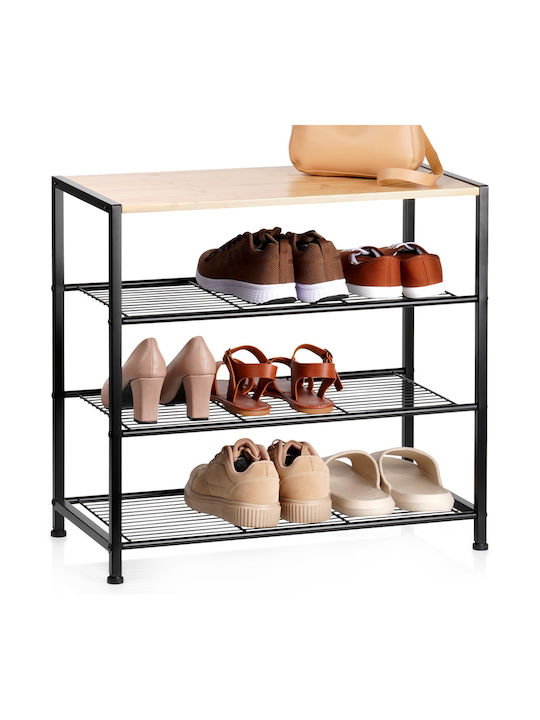 Vilde Metall Schuhorganisatoren aus Bambus 60x30x57cm