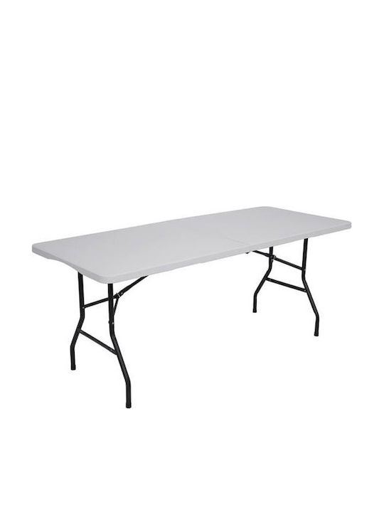Plastic Outdoor Catering Table Foldable White 91x74x7cm