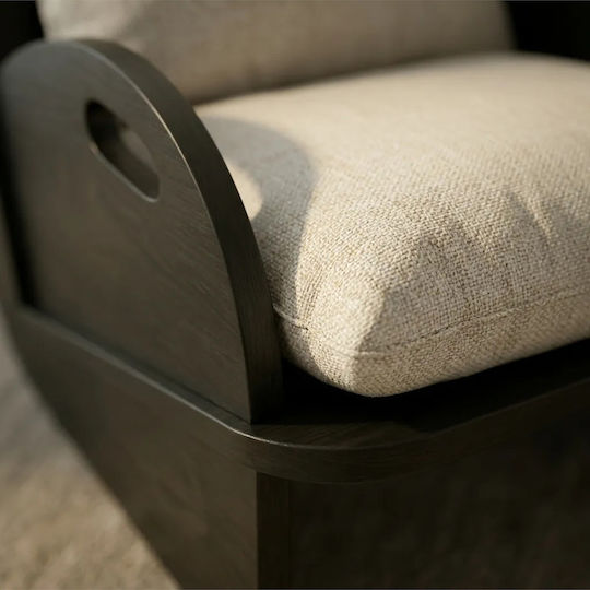 Armchair 65x55x55cm Ecru