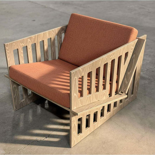 Armchair 65x55x55cm Brown Armchair 65x55x55cm Brown