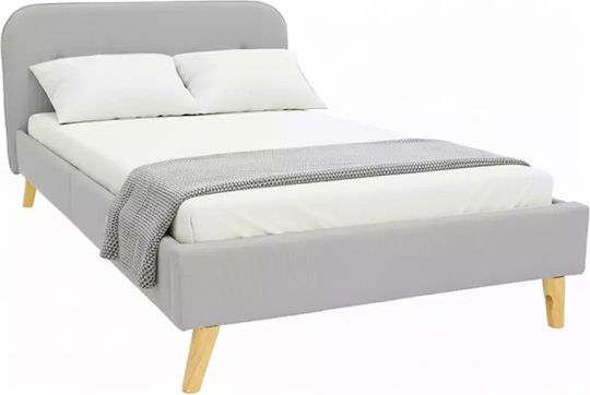Lumilux Κρεβάτι Υπέρδιπλο για Στρώμα 160x200cm Γκρι Απόχρωση