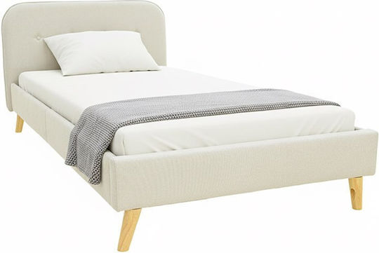 Lumilux Pat Single Potrivit Pentru Saltea 100x200cm Bej