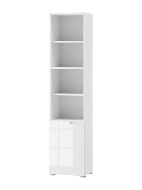 Bibliotecă Aurora Albă 50x35x216 cm