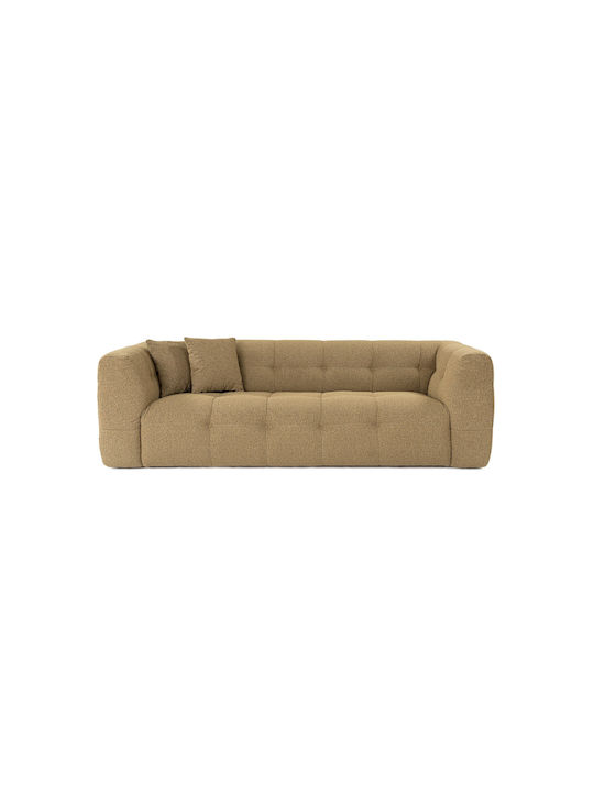 Cady Τριθέσιος Καναπές Khaki 235x100x72εκ.