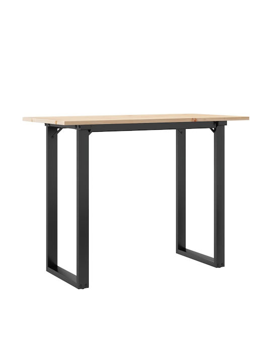 Table Dining Room from Solid Wood & Metal Coffee 100x50x75cm