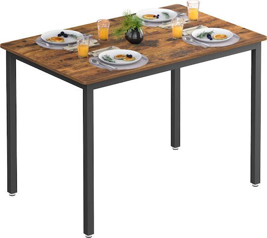 Vasagle Esszimmer- und Küchentisch Braun 70x110x77cm