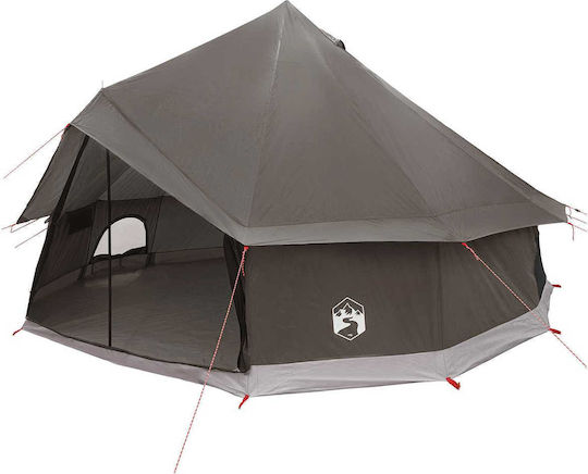 vidaXL Campingzelt Teepee Grau 4 Jahreszeiten 400x400x250cm