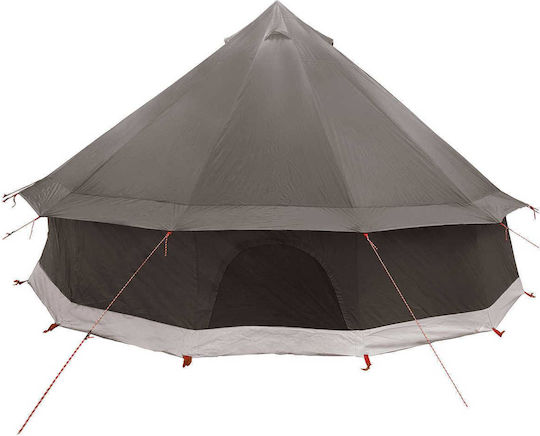 vidaXL Campingzelt Teepee Grau 4 Jahreszeiten 400x400x250cm