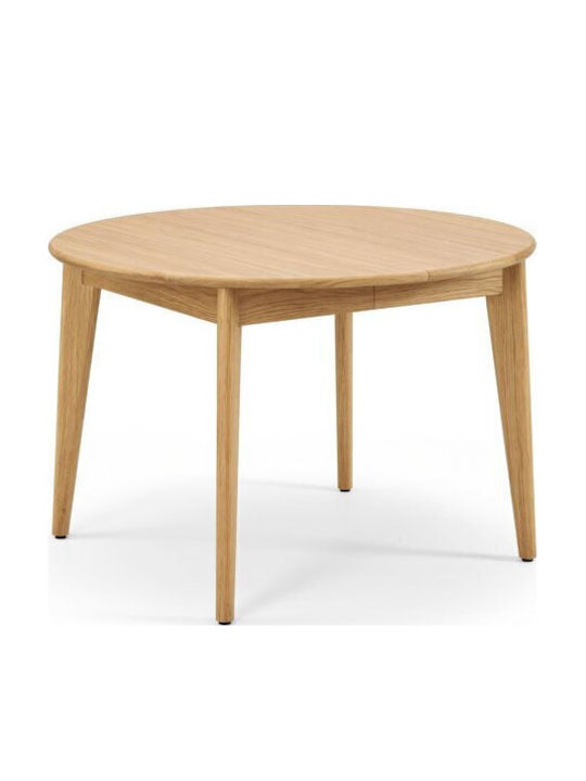 Houston 2147 Round Dining Table Extendable Wooden Oak 76x76cm