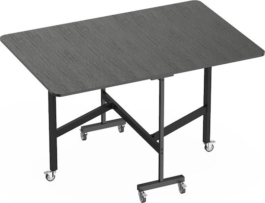 Klappbarer Küchentisch Schwarz Holzoptik 120x80x73cm