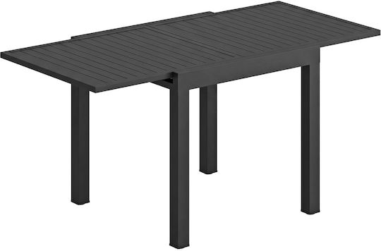 Τραπεζαρίας Επεκτεινόμενο Μαύρο 160+80x80x75εκ.