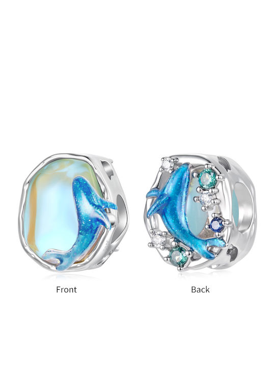 Daskalakis Charm Animal from Silver with Zircon Light Blue Daskalakis Charm Animal from Silver with Zircon Light Blue
