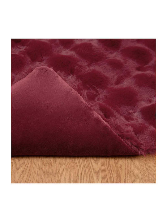 vidaXL Pelzige Decke Einzeln 150x220cm Veilchenrot, Rot