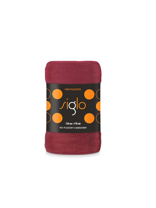 Faro Furry Sofa Blanket 130x170cm Burgundy