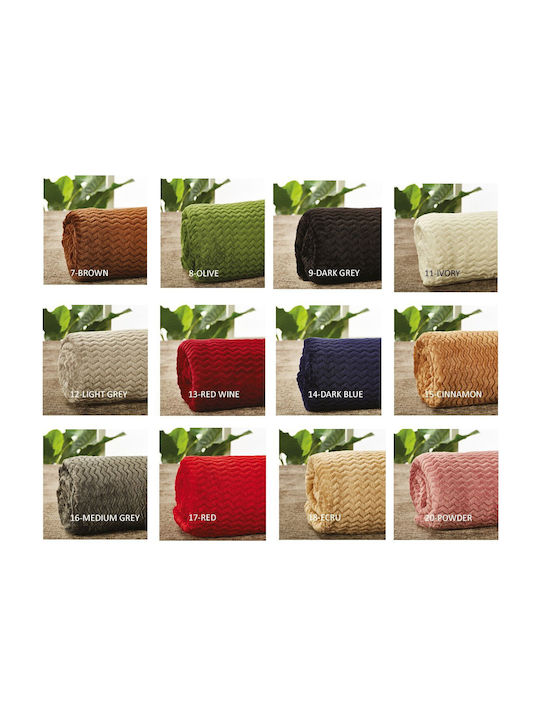 Whitegg Aw2026 Decke Fleece Einzeln 160x220cm Olive