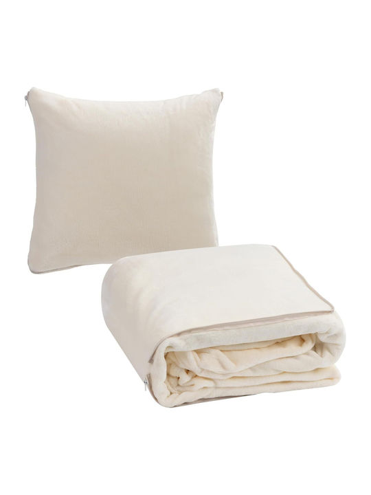 Homelevel Pătură Polar Fleece Cu Mâneci 200x150cm Ecru