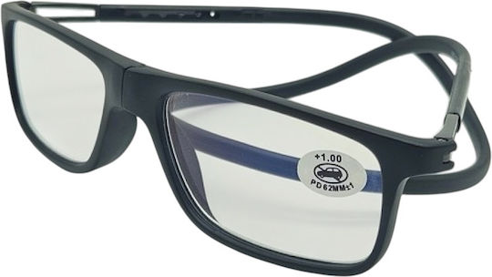 Optix Vision Reading Glasses +3.00 With Magnet In Black Colour OPTIX4386300333