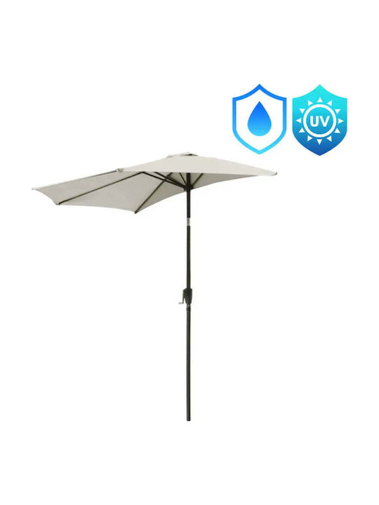 Umbrelă Suspendată Metalică Bej 2.7x2.7m