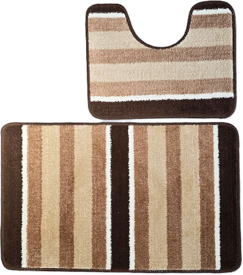 Kotonia Home Set Covoare De Baie Maro 50x80cm 2 Bucăți