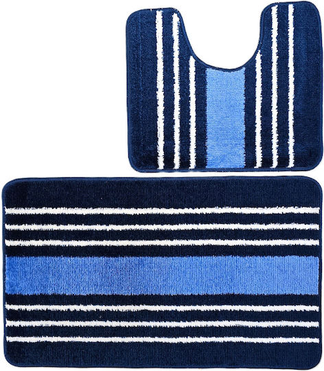 Kotonia Home Set Covoare De Baie Albastre 50x80cm 2 Bucăți Kotonia Home Set Covoare De Baie Albastre 50x80cm 2 Bucăți