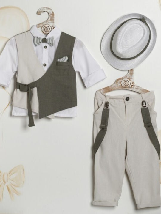 Lollipop Costum De Botez Pentru Băiat Verde K2619