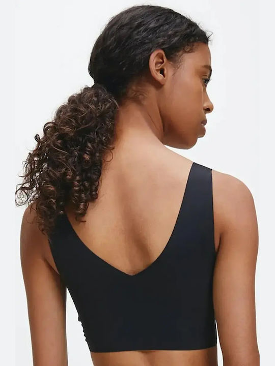 Calvin Klein Invisibles Bralette F4708-bk-s 31-22 Decolteu în V Căptușit Negru Calvin Klein Invisibles Bralette F4708-bk-s 31-22 Decolteu în V Căptușit Negru