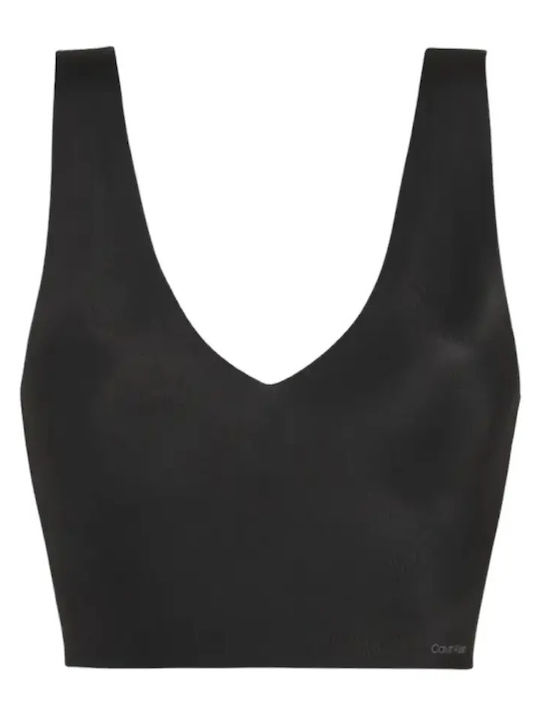 Calvin Klein Invisibles Бралет F4708-bk-s 31-22 С V-образно деколте Подплатен Черен