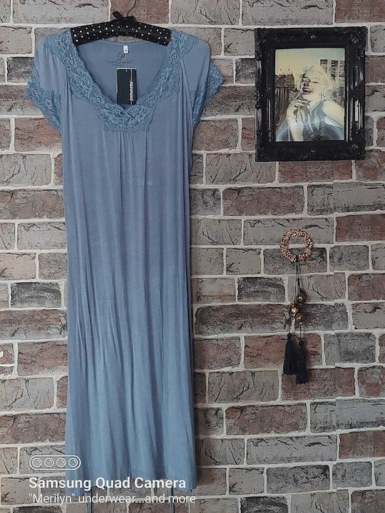 Pastunette Sommer Damen Schlafanzug Set Blau