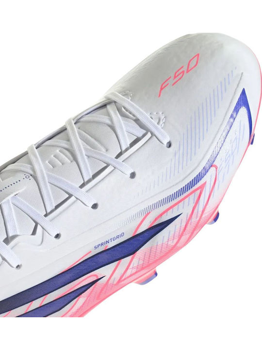adidas F50 Hyperfast League FG Football Shoes with Cleats White