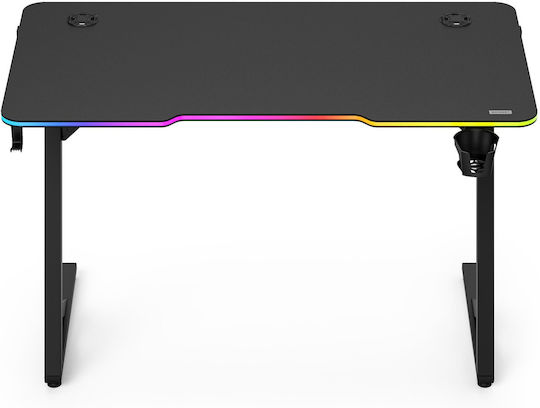 Gaming Office Volt Wooden Black with LED 120x60cm