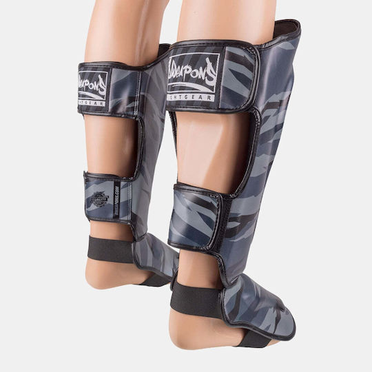 8 Weapons Adults Grey Shin Guards