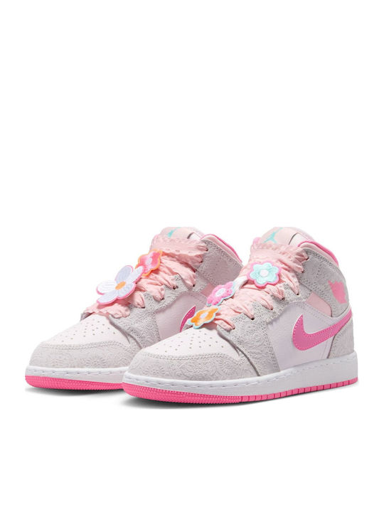 Air  1 Mid Kids Sports Shoes Running Pink