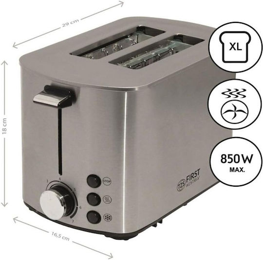 First Austria Φρυγανιέρα 2 Θέσεων 850W Inox