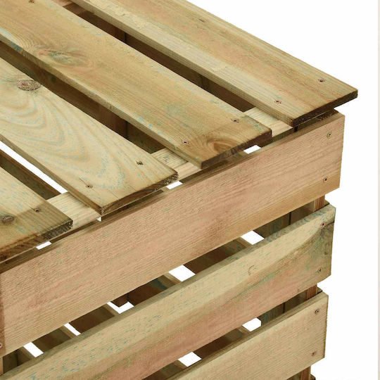 Hölzernes Außenbereich-Hocker Grün 110x58x113cm