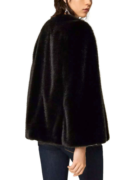 Short Women's Black Fur