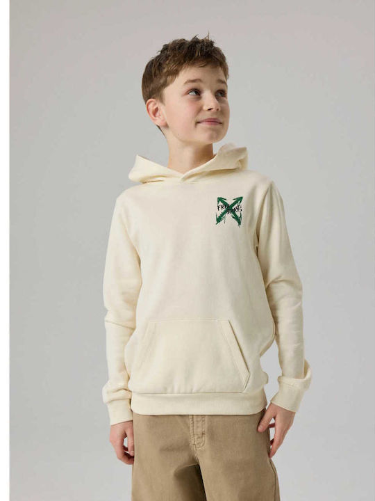 Kinder-Sweatshirt mit Ecru Kapuze
