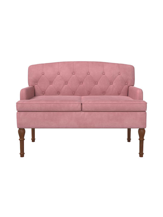 Doppelsitzer Samt Rosa 111x65x79cm
