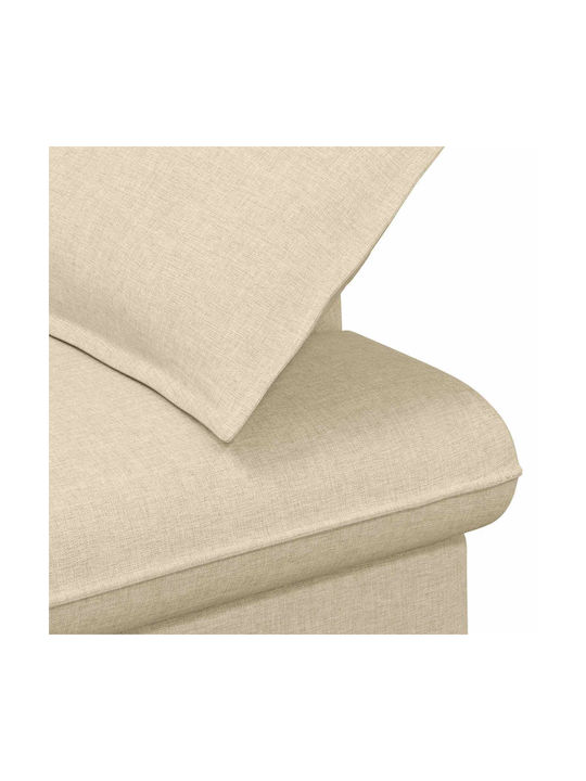 Two-Seater Couch Cream 111x68x80 cm