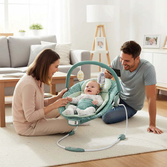 Asalvo Electric Baby Bouncer Pinchi with Music and Vibration Green