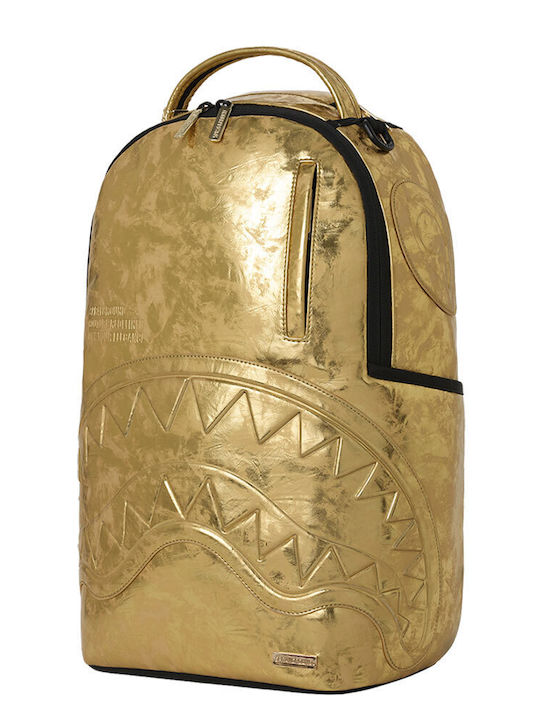 Sprayground Gold Weathered Backpack