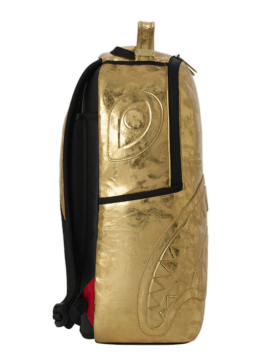 Sprayground Gold Weathered Backpack