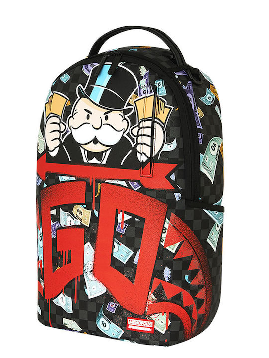 Sprayground Monopoly Go Sharkmouth Stencil School Backpack Junior High-High School Multicolour 29 x 15 x 45cm 2026