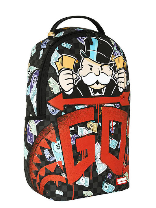 Sprayground Monopoly Go Sharkmouth Stencil School Backpack Junior High-High School Multicolour 29 x 15 x 45cm 2026